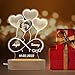 Lampada Personalizzata con Foto Luce Notturna LED Palloncini Dell'amore Lampade 3D Illusione Ottica Cornice Cuore Personalizzata Idee Regalo San Valentino Anniversario Natale