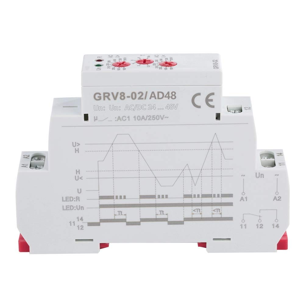Buy Single Phase Voltage Control Monitoring Relay, GRV802 Adjustable