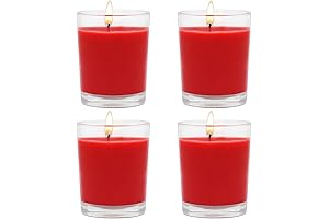Soy Wax Filled Red Votive Candles