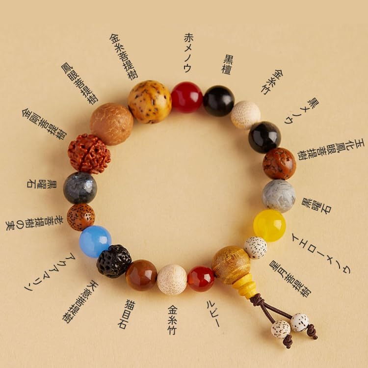 Amazon.co.jp: 18 菩提子 ブレスレット メンズ レディース