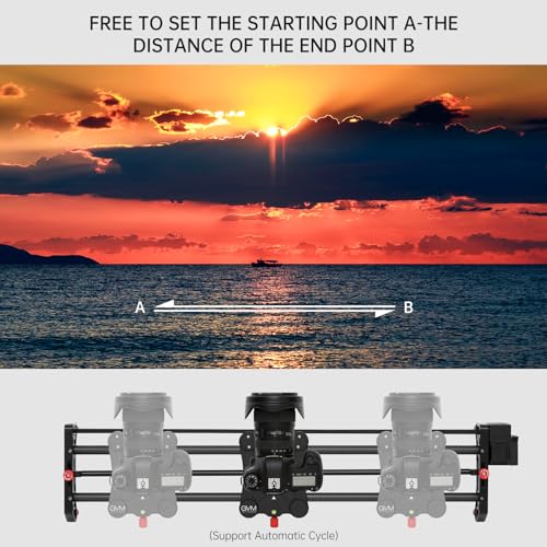 Image of GVM Carbon Fiber Motorized Camera Slider - 31 inch /80CM with Remote Control, Supports Time-Lapse Photography, Video Mode, Tracking Shooting for Most Cameras