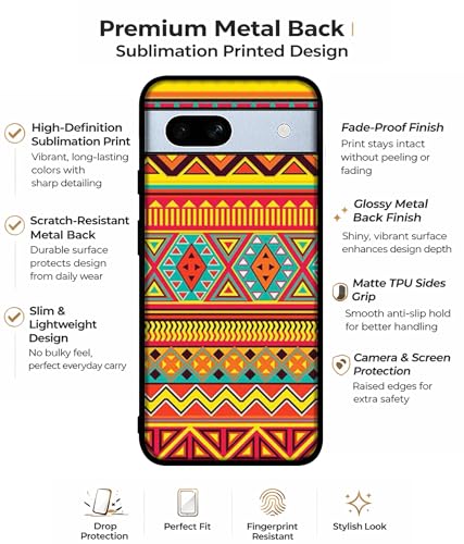Image of Artistic Rangoli Design Premium 2D Printed Metal Back Case Cover for Google Pixel 7A 5G