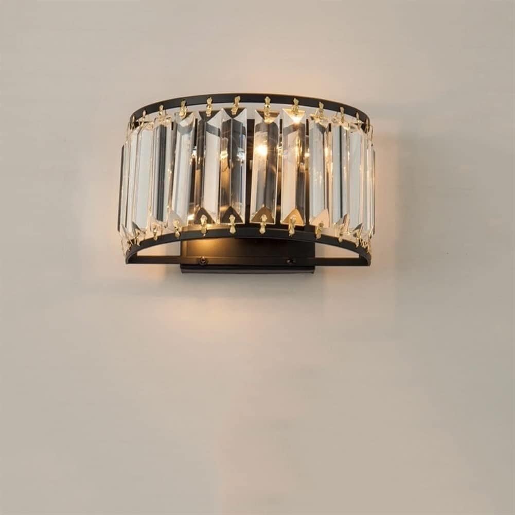 HYJAUSXB Simple Crystal Wall Lamp Polyhedral Opal Lampshade Bathroom Bed Side Bedroom Corridor Lighting Fixture, Pendant Light
