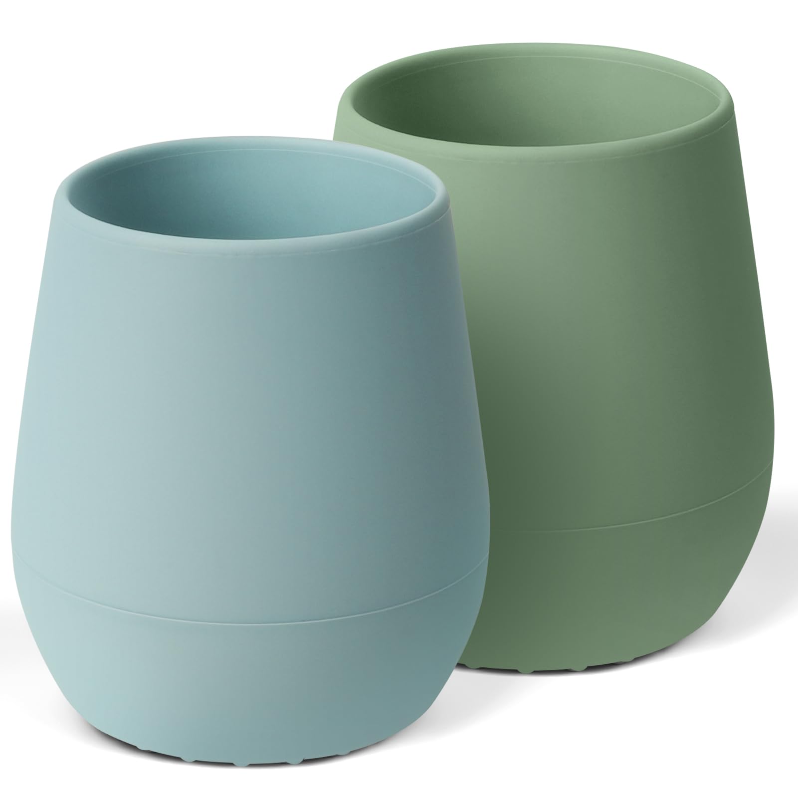 MOJINL Baby Trinklernbecher Edelstahl - 2 Stück Mit Silikonhülle Ab 4 Monaten