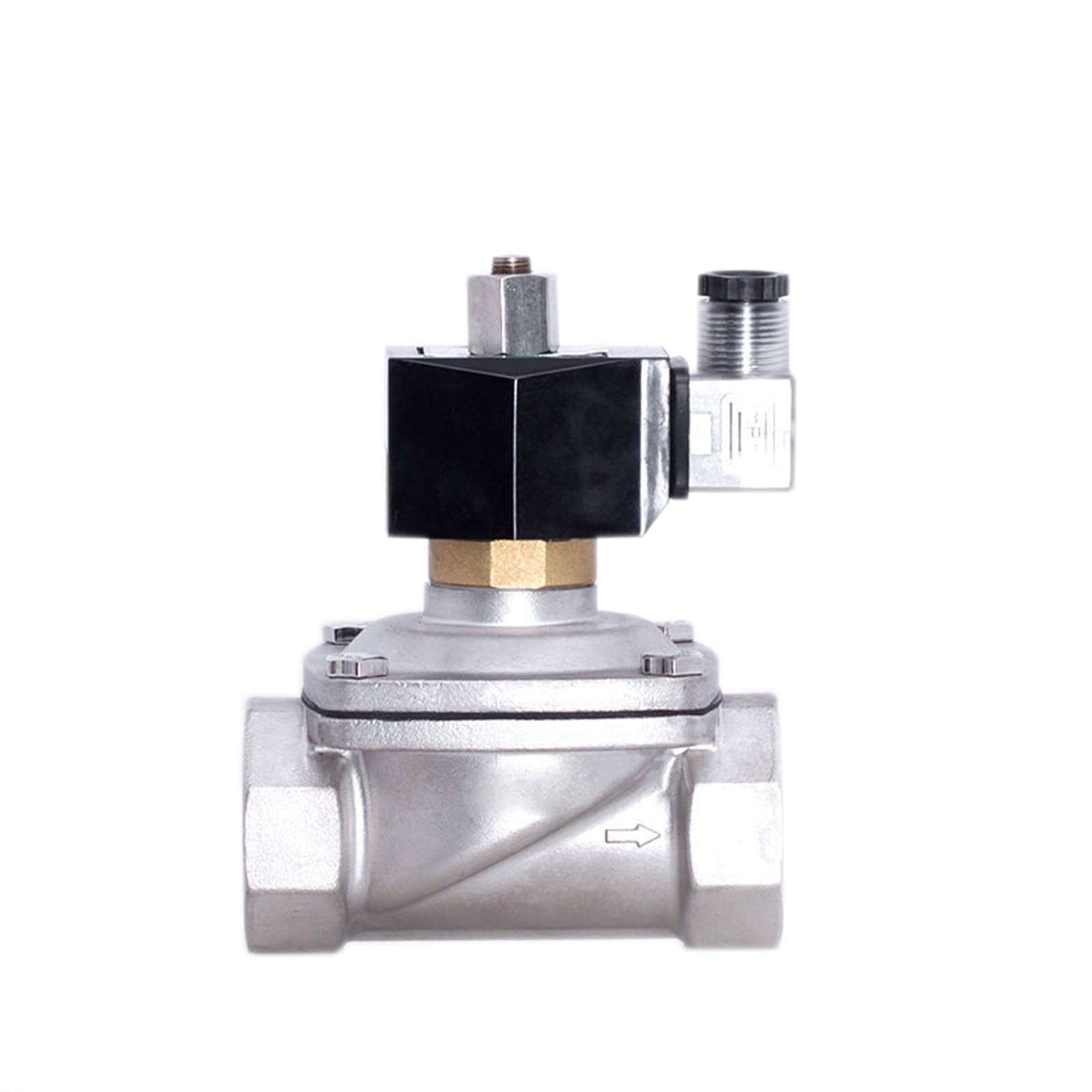 Ieumjnat G-240Vac-Epdm-Seal 1-1/2" Normally Open Stainless Steel Solenoid Valve With Led Power Indicator 24V 12V 220V 110V(G-240Vac-Epdm-Seal)