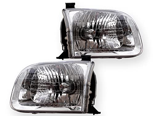 Image of Auto Parts Avenue APA Replacement Head Lamp with Bulb for 2001 2002 2003 2004 Sequoia 2000 2001 2002 2003 2004 Tundra (Double Cab Model ONLY) Pair Passenger Right and Driver Left Side