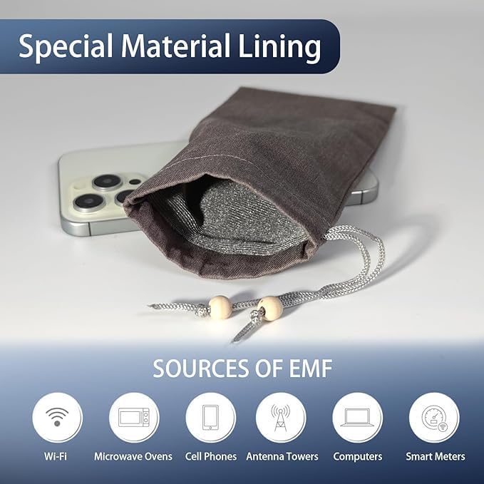 EMF Cell Phone Sleeve fo Phone Pouch, High-Shield EMF Blocking Pouch, 100% Silver Fibers forDigital Security, Signal Blocking, Anti-EMP Radiation Bag for Privacy Protection. (Purple) - Image 7
