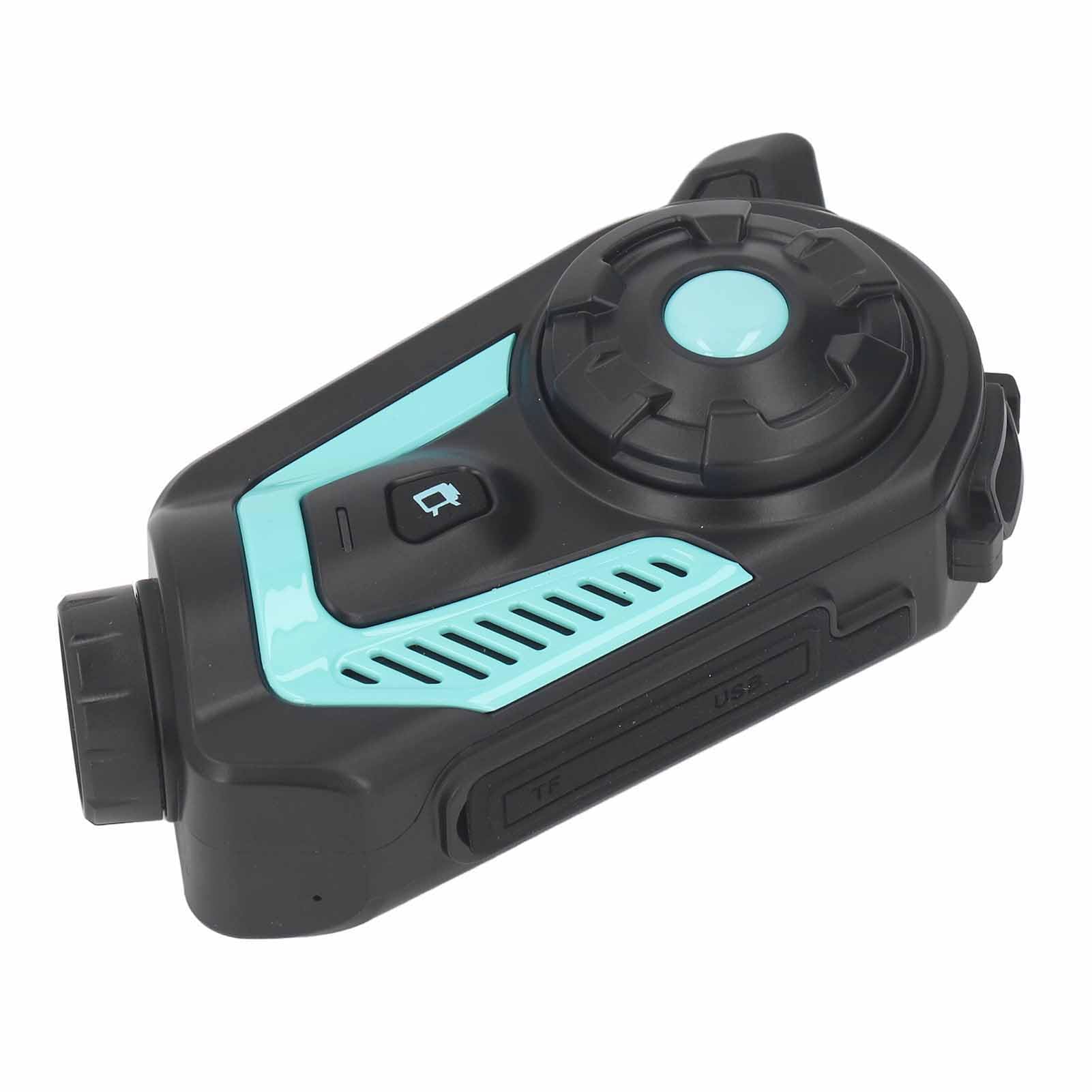 Motocyklowy Zestaw Słuchawkowy Bluetooth z Interkomem, kamerą 2K HD, wodoodpornością IP66, Głośnikiem HiFi z redukcją Szumów, Nagrywaniem w Pętli, Długim Czasem Pracy Baterii,