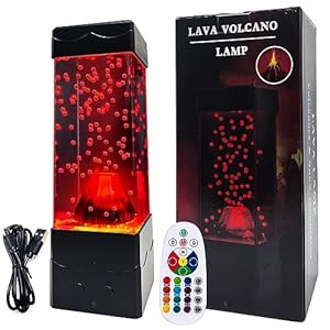 GANBIPU Night Light for Kids Adults, LED Multi-Color Volcano Lamps with Remote Control Novelty Table Lamp Home Bedroom Office Desktop Decoration Halloween Birthdays Christmas Gifts Holidays Presents