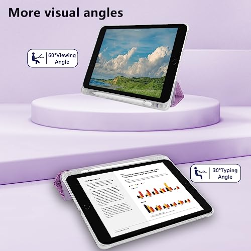 Étui à rabat transparent pour iPad 8e génération, idéal pour prendre des notes au café
