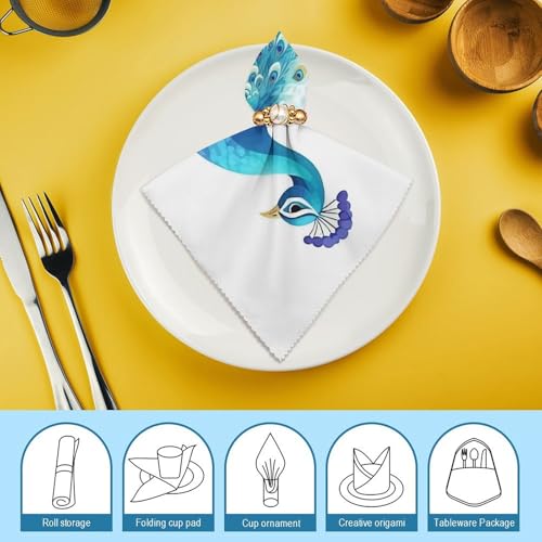 Servilletas de Tela Cuadradas Estilo Floral 18.7 in 4 Unidades miniatura 7