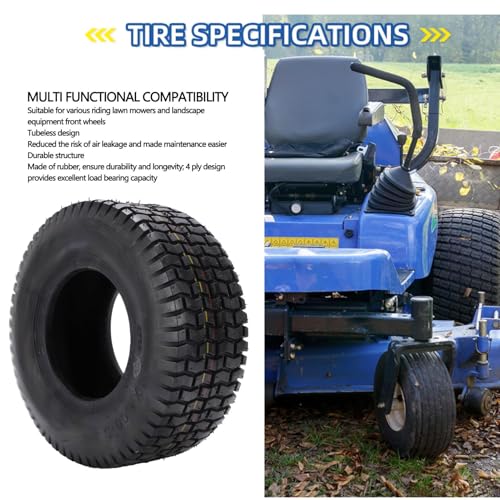 Fydun 11x4 00 5 Pneumatico per Tosaerba Tubeless in Gomma a 4 Strati Ruota Anteriore Resistente di Ricambio per Tosaerba e Trattorini da Giardino Set di 2