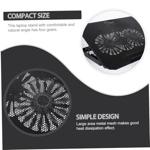 Base refrigeradora para laptop ergonómica con ajuste de altura, material duradero, color negro, diseño práctico para gaming y trabajo miniatura 7