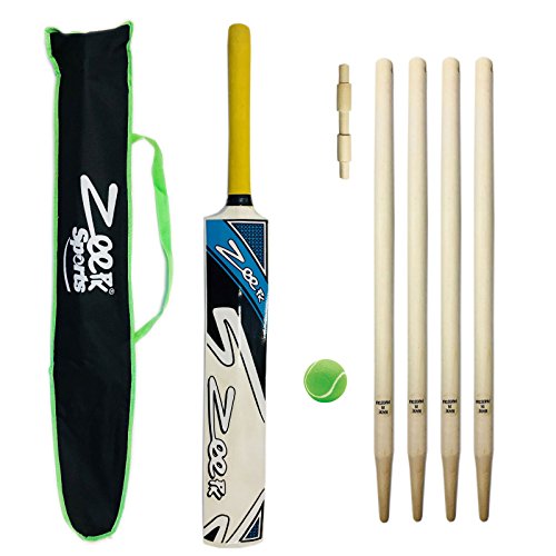 Complete Kids Cricket KIT Kashmir Willow BAT + WICKETS Ball for 9-14 Year Child Summer Sports
