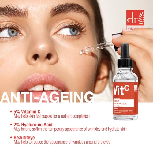 Dr BOTANICALS 5% Vitamin C, 2% Hyaluronic Acid Facial Serum, 30 ml (Pack of 1) - Image 3