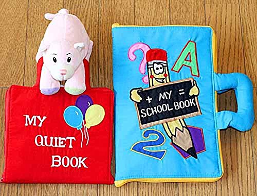 布絵本MY SCHOOL BOOK&MY QUIET BOOK バルーン おまけ付きふわふわぬいぐるみ ファンタイムギフトセット