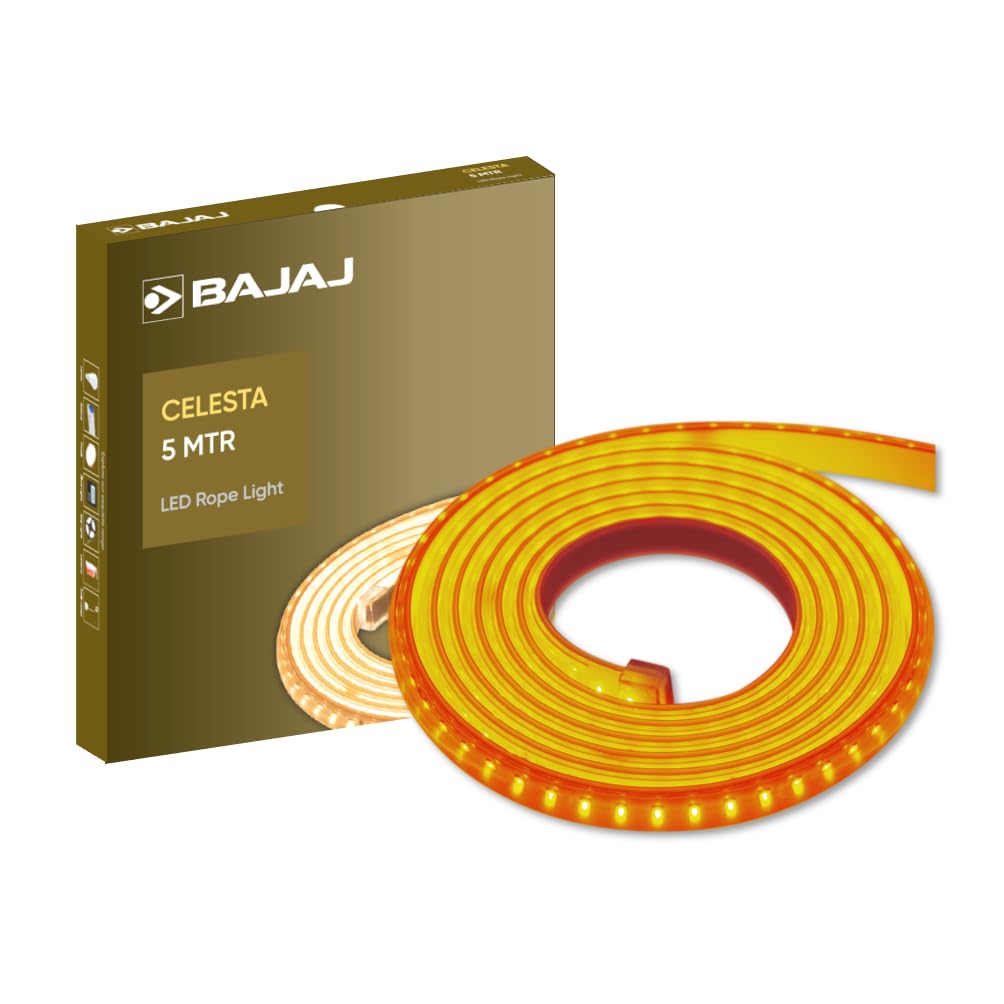 See full amazon price history chart for Bajaj Celesta Led Rope Light 120L 5M Cdl | 3.5 Kv Surge Protection | Energy Efficient | Waterproof | Rust Resistant | Water Resistant | 5 Mtr | Amber Bajaj Celesta Led Rope Light 120L 5M Cdl | 3.5 Kv Surge Protection | Energy Efficient | Waterproof | Rust Resistant | Water Resistant | 5 Mtr | Amber (B0D94BNNZK) Amazon Price History, Amazon Price Tracker