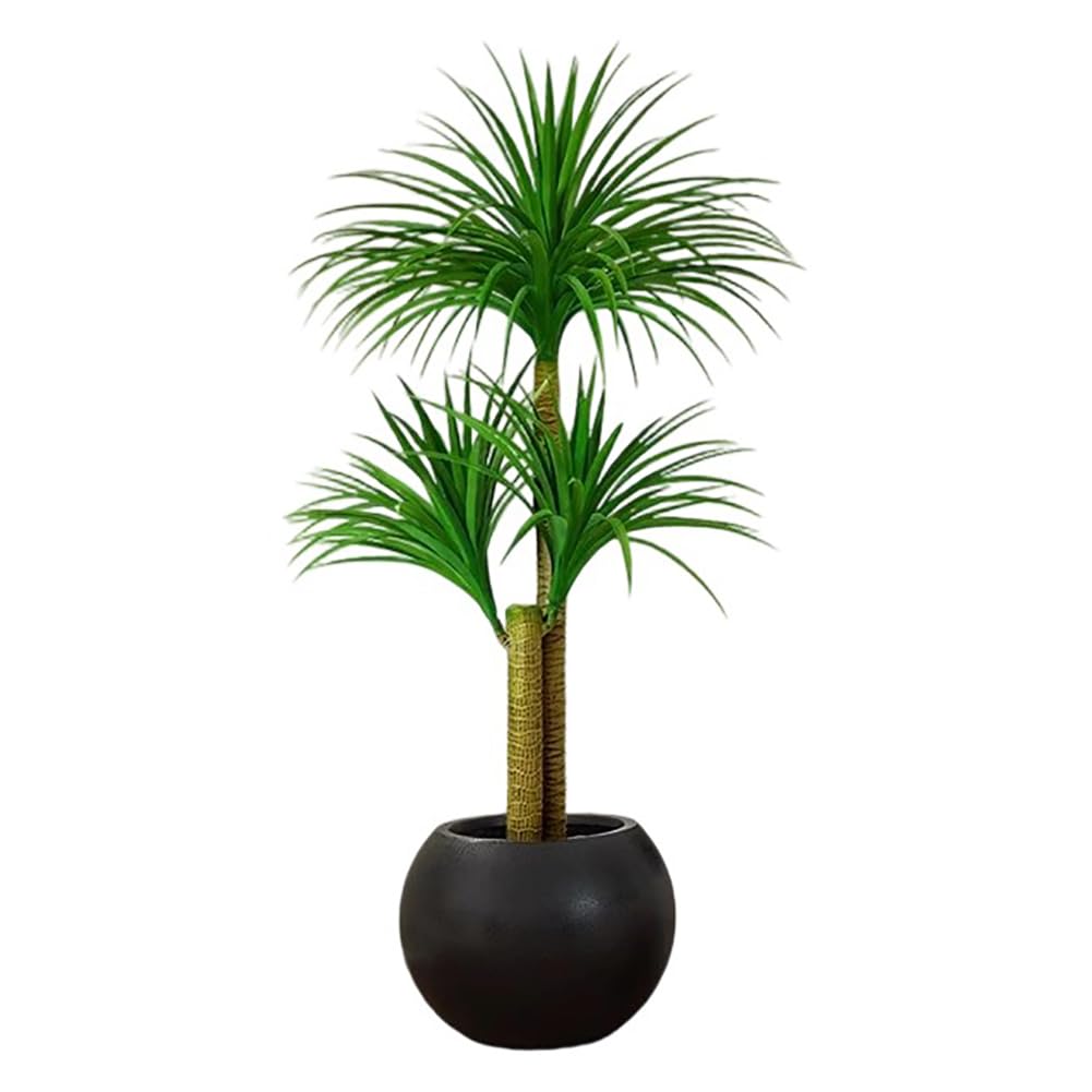 SWENEEN Luxury Large Simulated Dracaena Potted Plant With Flower Pot,Artificial Tree For Indoor And Outdoor,130/160/180Cm High,Fake Dracaena Floor Plant,D High 130Cm,A High 130cm