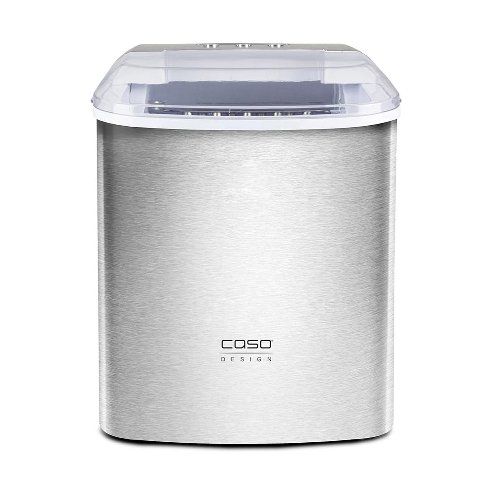 Caso IceChef Pro – designerska kostkarka do lodu do szybkiego przygotowania kostek lodu w ciągu 44360 min, produkuje ok. 500 g kostek lodu na godzinę, wysokiej jakości obudowa ze stali nierdzewnej, w zestawie łopatka do lodu