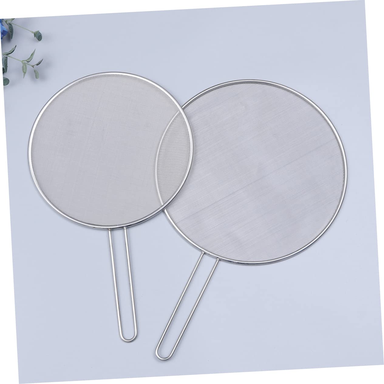 Unomor 2Pcs Stainless Steel Splash Filter Lid Grease Splatter Screen for Cooking Diameter Pot Covers Heat Resistant Mesh Design for Kitchen Oil Protection