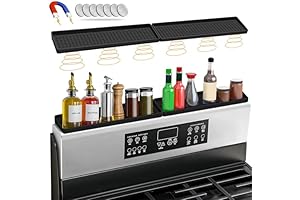 Deluxe 30" Stovetop Spice Rack with Magnetic Silicone Top