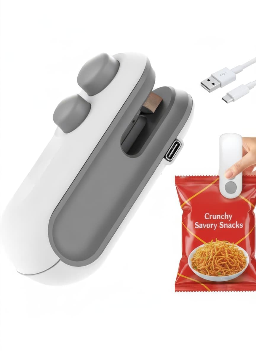 Sasmita Electronics Mini Sealing Machine Portable Handheld Sealer Clip for Food & Snacks | Easy Plastic Bag Sealer for Freshness and Storage (Pack of 1)-image-15