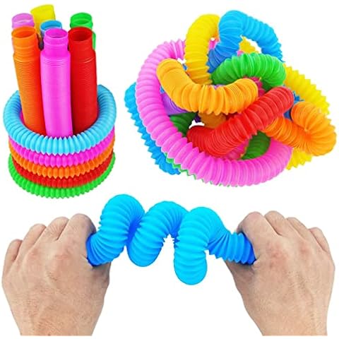 Tuko 24Packs Pop Tubes Sensory Toys,Motor Skills & Learning Toddler Toy for Kids Cover
