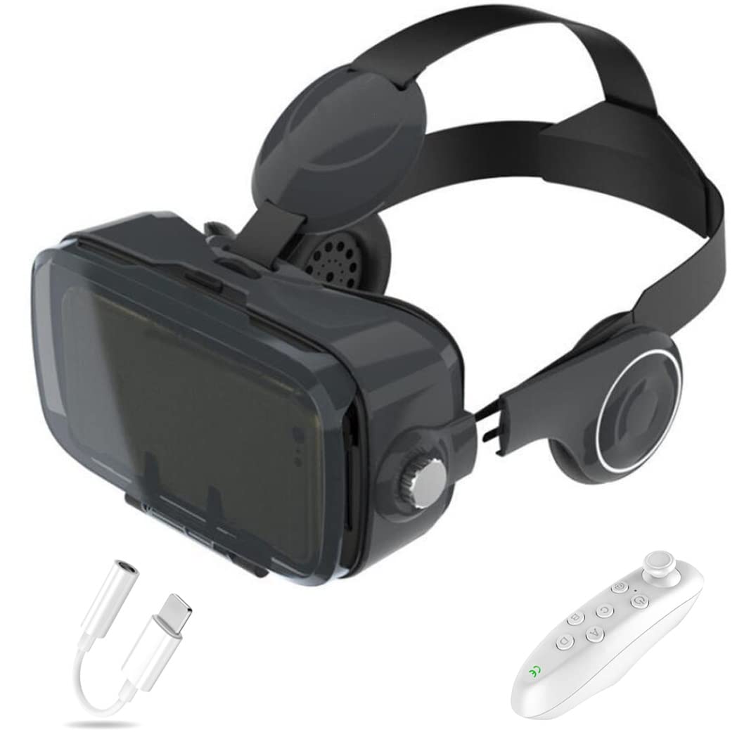 Okulary 3D, Virtual Reality, zestaw słuchawkowy, ochrona oczu, okulary VR do filmów 3D i gier, kontroler Bluetooth do iPhone 13 Pro Max/13 Pro/13/12/11, do Samsung Galaxy S21, Huawei, X. iaomi-Seria nie