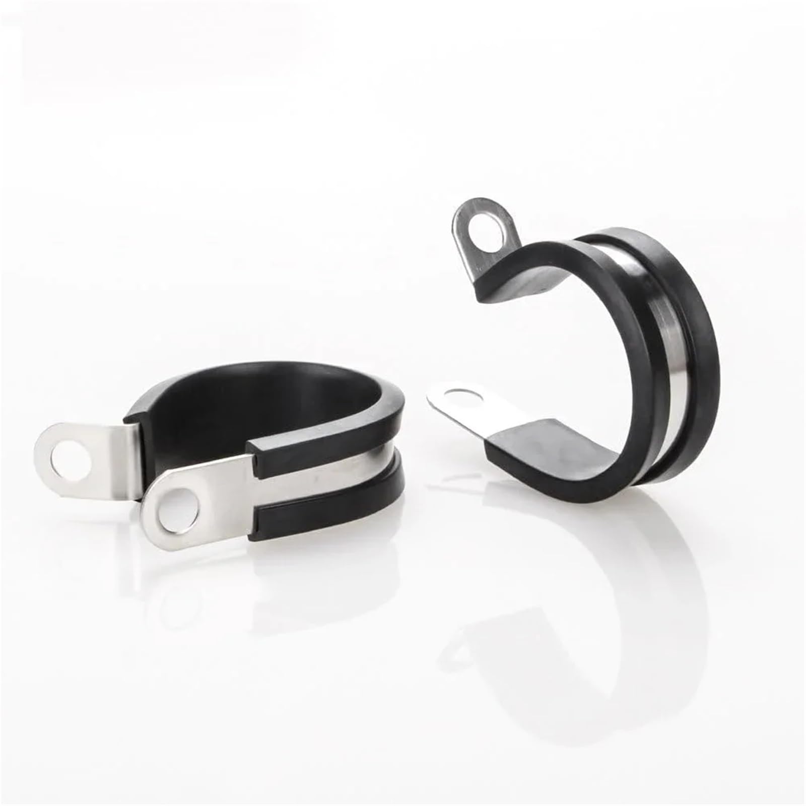 Morsetto for cavo in acciaio inossidabile di varie dimensioni da 20 pezzi, morsetto isolato con imbottitura in gomma, supporto for tubo for installazione tubi o cavi(50.8MM)
