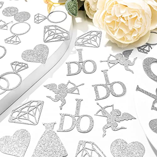 Wedding Table Confetti Wedding Decorations For Reception 264 Pcs Bridal Shower Decorations, Diamond Ring Confetti, I Do Confetti For Engagement Party Decorations Bachelorette Party Decorations #TOP13