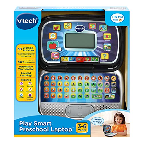 Image of VTech Play Smart Preschool Laptop, Black