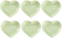 Vista 12 de WHJY Cuenco de Cerámica en Forma de Corazón Rojo de Amor, Cuenco de Platos Laterales de Porcelana Contemporánea, Platos Laterales de Condimentos