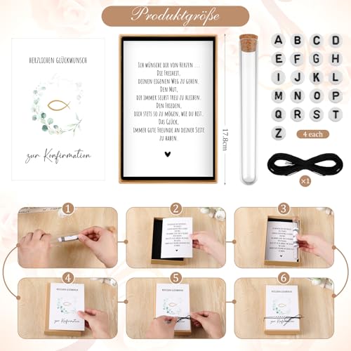 Hestya Konfirmation Geldgeschenke für Jungen Mädchen Geschenke zur Konfirmation Karte mit Reagenzglas Konfirmationsgeschenke Jungen Mädchen Konfirmationskarten Geldgeschenke Verpackung(Eukalyptus)