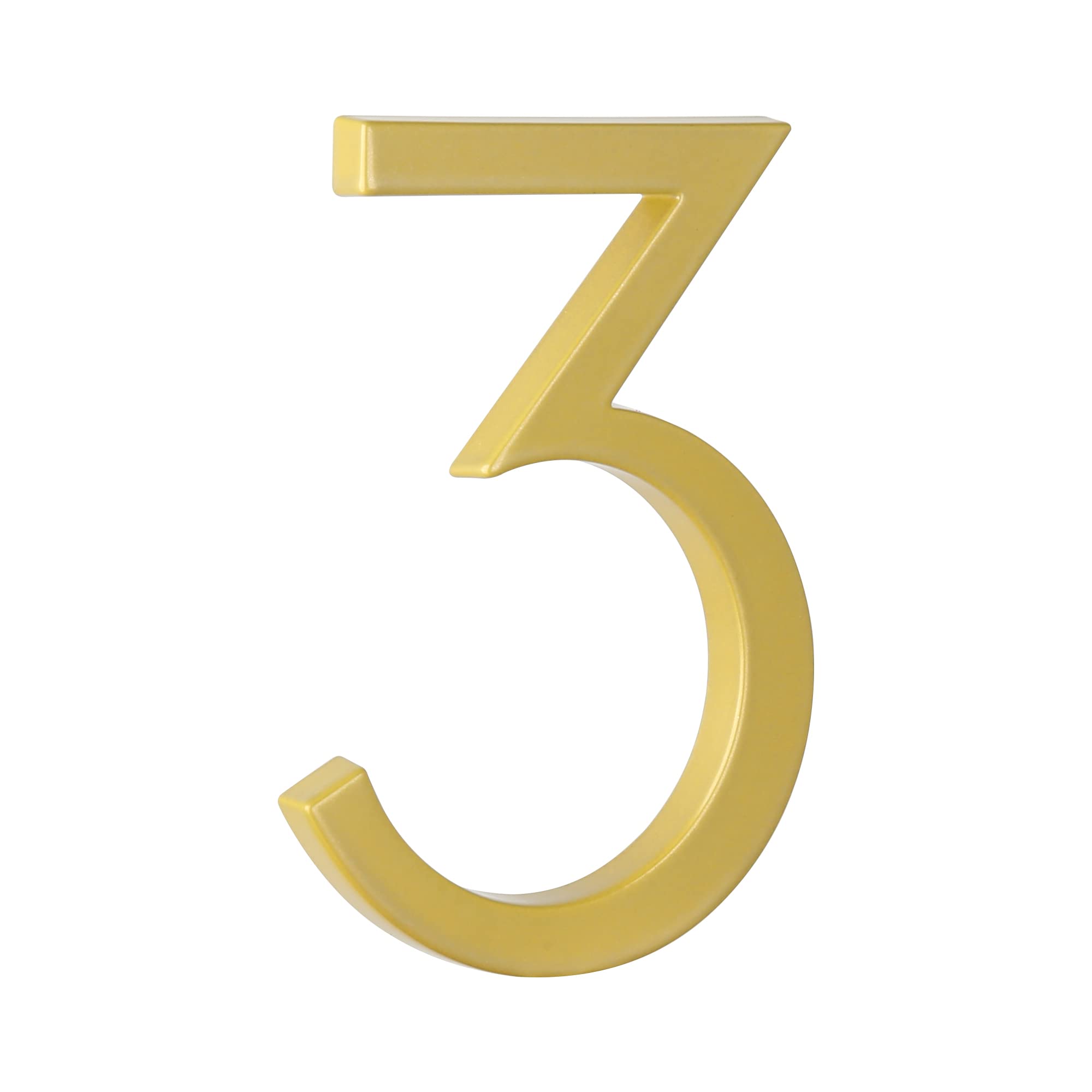 HASWARE 5" Floating House Number for Outside Zinc Alloy Modern Outdoor Address Sign for Yard Street and Mailbox Address Numbers and Letters for House (3