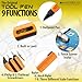 Monteverde USA 9-in-1 Tool Ballpoint Pen in Orange – Multifunctional Pen with Stylus, Screwdrivers, Level, and Ruler – Exclusive Collection, Ideal Gift for DIY Enthusiasts