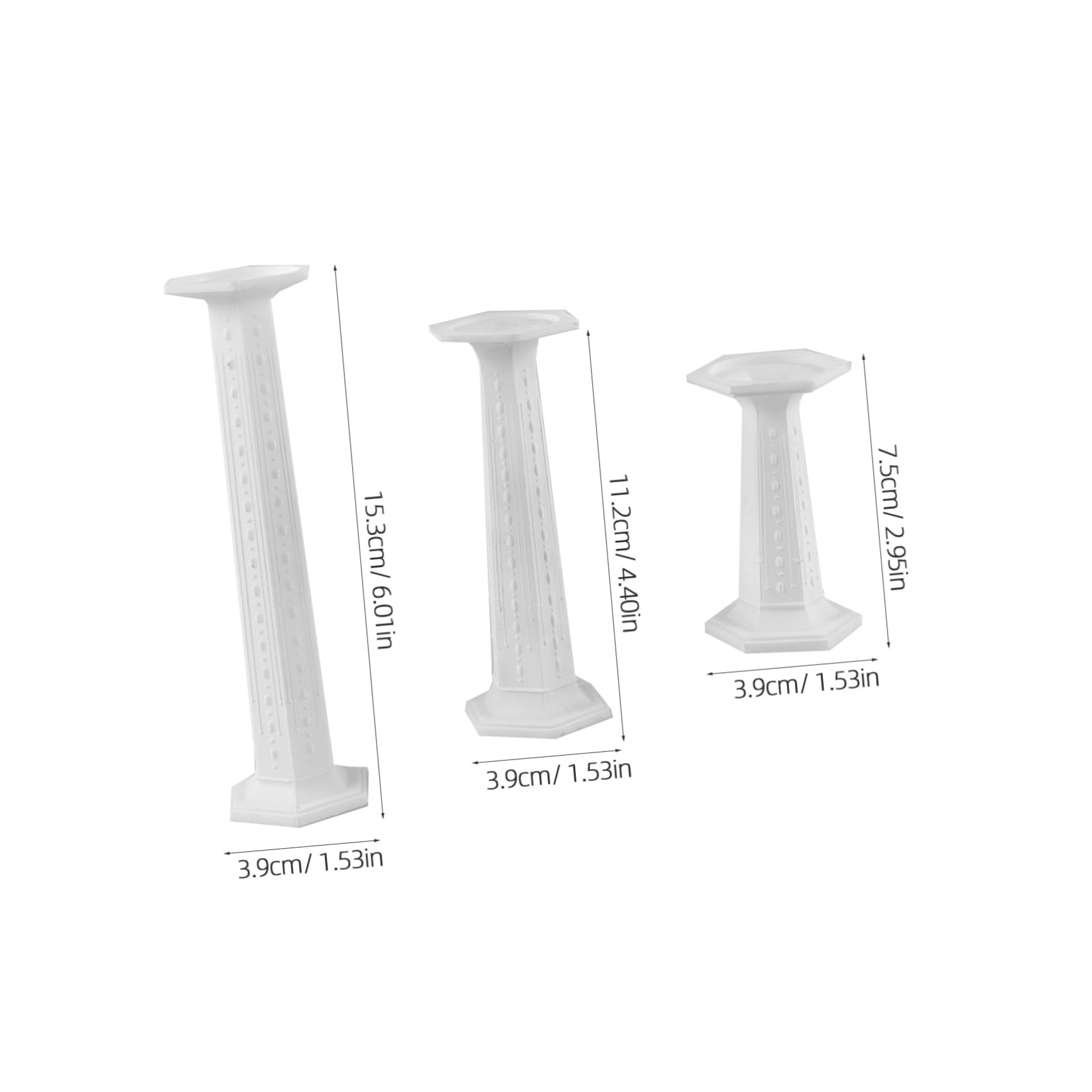 Yardenfun 12pcs Decor Roman Column Roman Pillars for Doll House Weddings Pillars Roman Statue Roman Pillar Statue Photo Prop Weddings Column Roman Pillar Ornament Rome White Mini