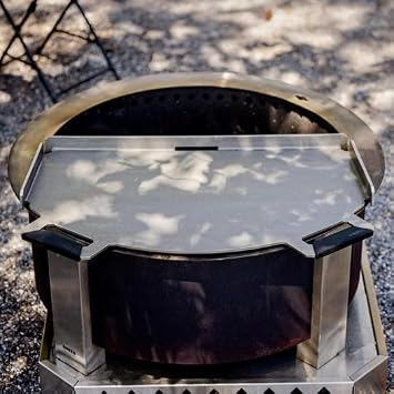 Breeo X30 Flat Top Griddle - Carbon Steel Grill Pan for Live-Fire Cooking - Pre-oiled Flat Top Hibachi Grill to Smash, Sizzle, Sear - Grills Outdoor Cooking & Camping Accessories - Made in the USA