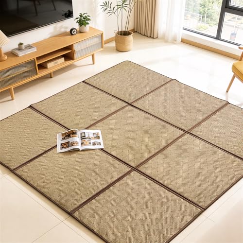 Tapete Tatami Japones 180x180 cm Memory Foam Marrón miniatura 3