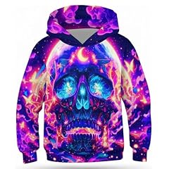 Purple Blue Neon Skull