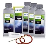 Reinigungs / Pflege - Set von Saeco für Kaffeevollautomaten, Kaffeeautomaten( komplett, 4 Flaschen Saeco )