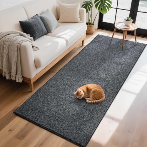 FinRèc Solid Grey Washable Runner