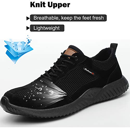 Veiligheidsschoenen Heren Dames Lichtgewicht Stalen Neus Trainers Lekvrije Ademende Werksneakers - Image 3