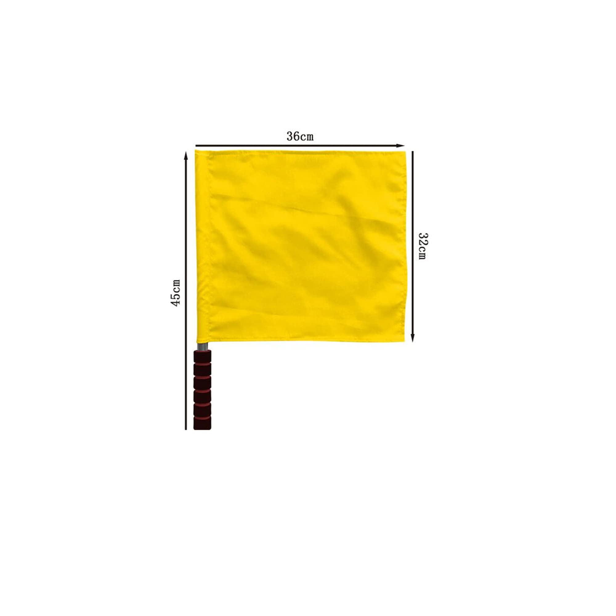 Bandera de Fútbol Bandera de Juez de Línea 2uds, Bandera Árbitro con Bandera del árbitroBolso de Almacenamiento（amarillo）