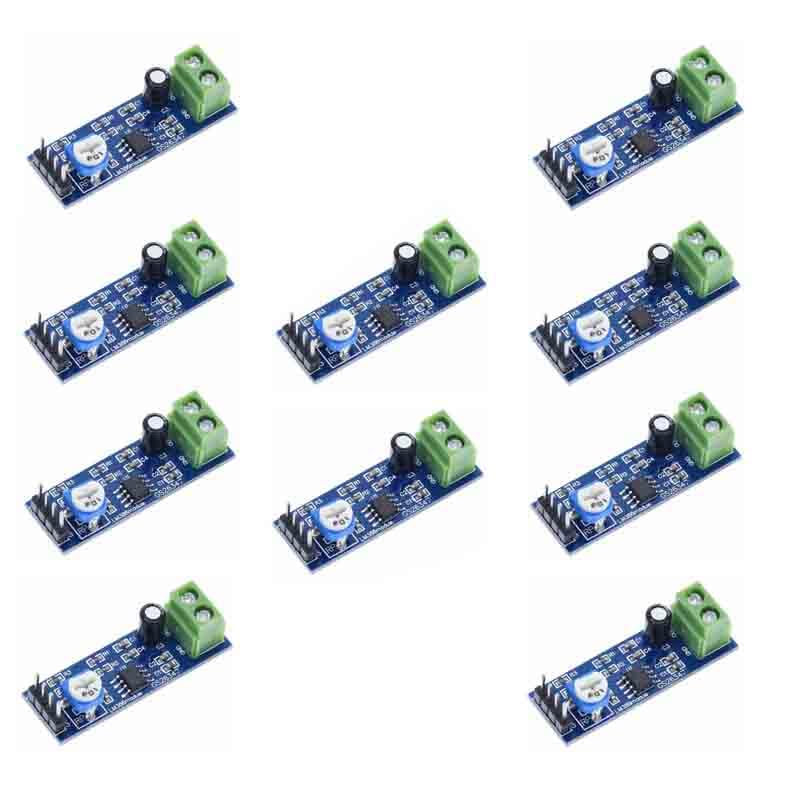 Madifei AE 10PCS LM386 Mono Audio Amplifier 200 Times Circuit Design with 10K Adjustable Resistor 5~12V