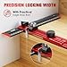 Stair Tread Template Tool, Stair Tread Jig with Triangular Structure Brace and Edge Flip Stops, for Accurately Measuring Stairs, Riser, Partitions, 8-72 in Solid Aluminum Alloy Stair Gauge