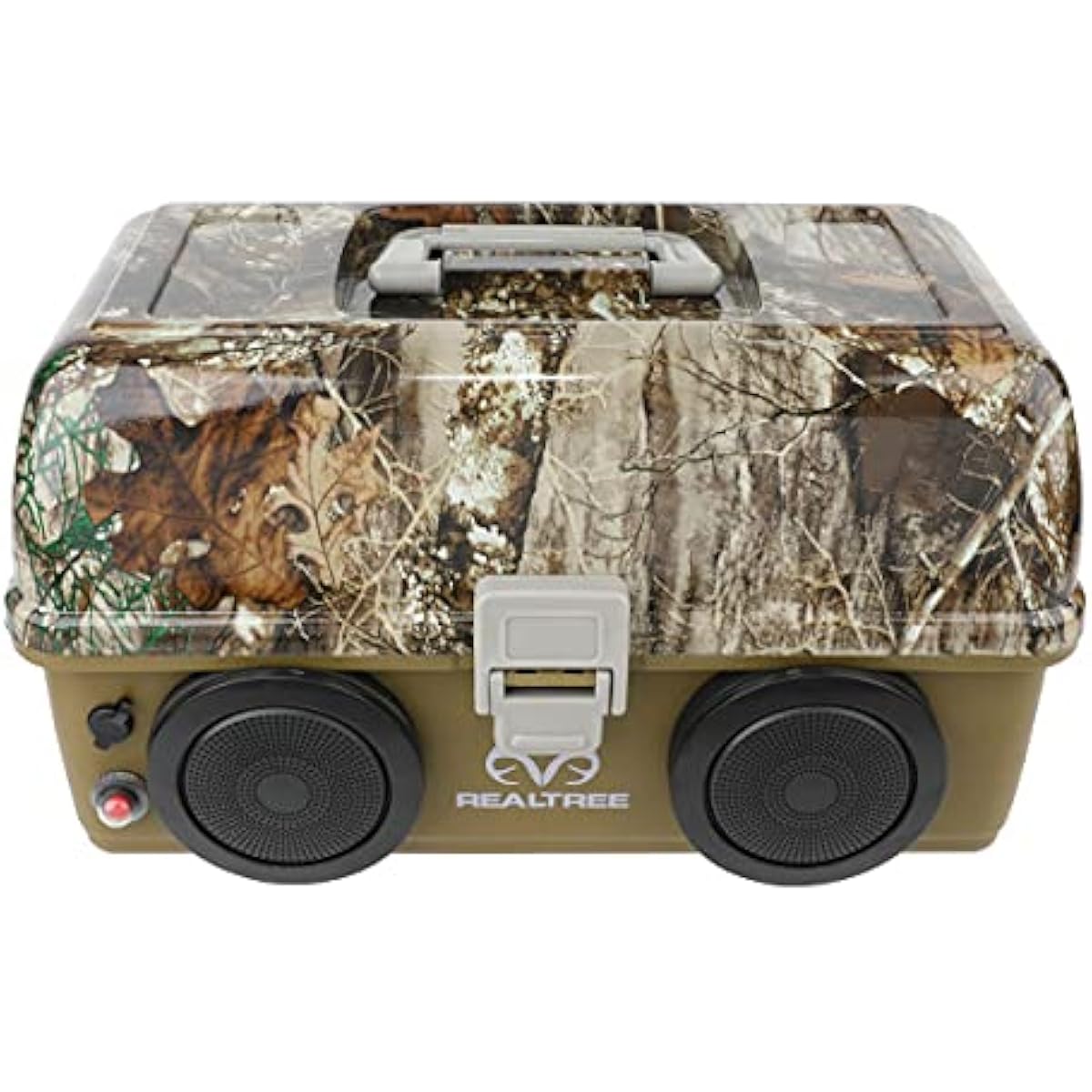 9/mo Finance Real Tree Tackle Box 3 Shelf with Bluetooth Speaker