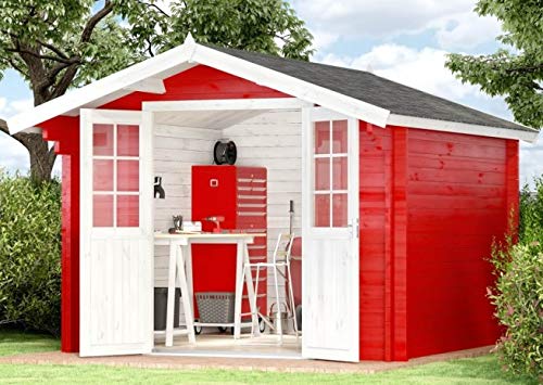 Alpholz Gartenhaus Anna-44 aus Massiv-Holz | Gerätehaus mit 44 mm Wandstärke | Garten Holzhaus inklusive Montagematerial… – Bild 3