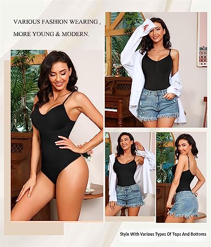 Marvmys Womens Sculpting Bodysuit Tummy Control Shapewear Seamless Thong Shaping Body Suit Shaper #TOP6