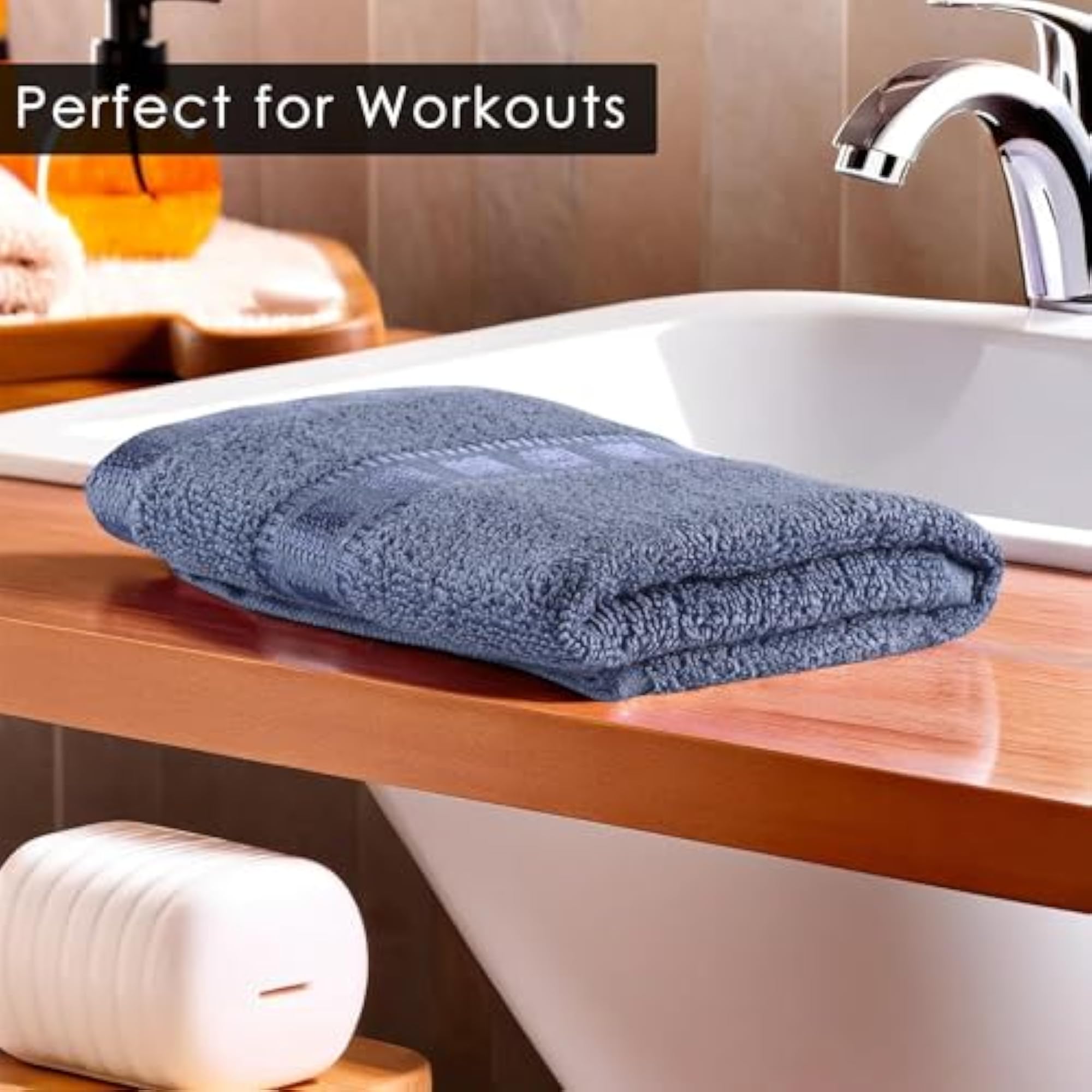 Pack of 6 Cotton Hand/Face Towels for Men & Women