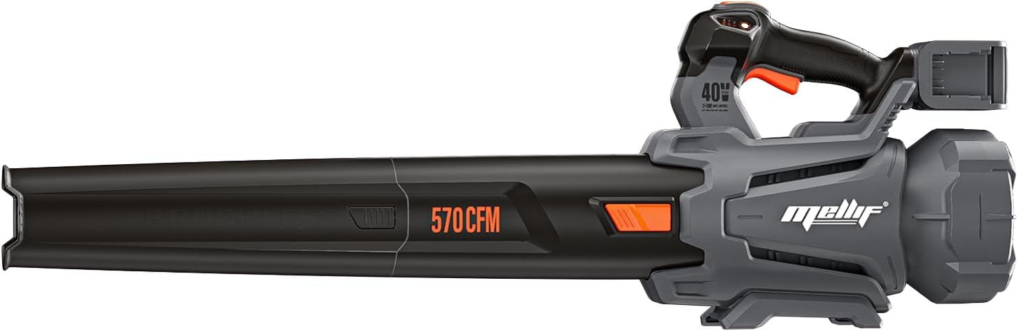 Mellif Cordless Leaf Blower Compatible with Dewalt 20V Max Batteries (Tool ONLY) - 570 CFM, 145 MPH, 3 Variable Speed, Bruhless Motor, Handheld, Powerful Turbo Blower for Lawn, Garden, Snow